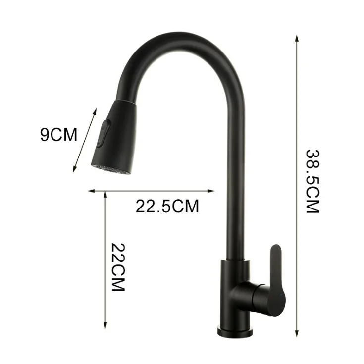 Mezclador de fregadero de la cuenca del platillo negro SS Sanitary Ware