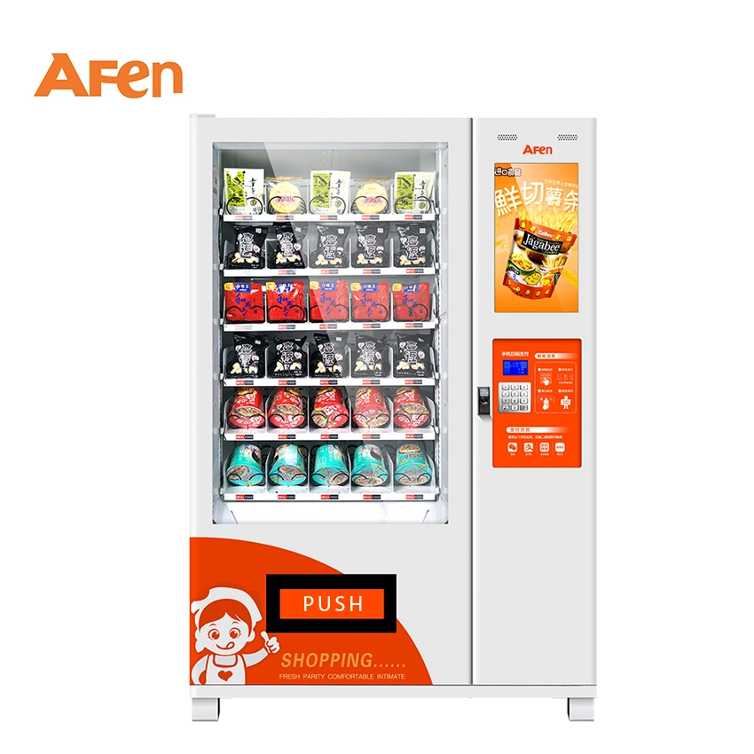 Afen Fast Food Vegetable Salad Fruit Vending Machine with Elevator