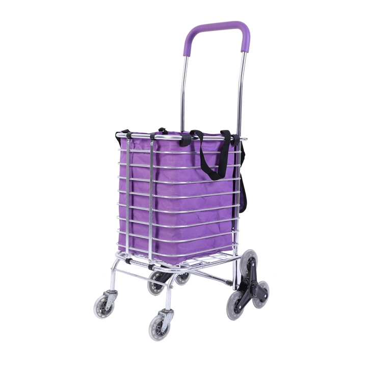 New Design Fashion Aluminium Shopping Trolley with Handle Wheels