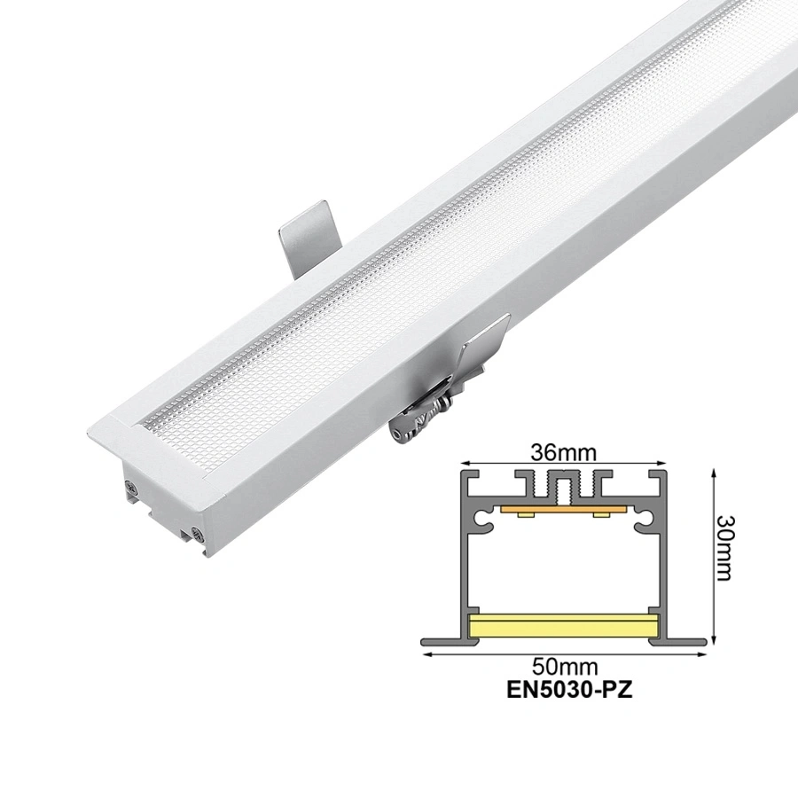 1200mm 40W Recessed Aluminum SMD LED Grille Light LED Linear Lighting with Reflect Cup