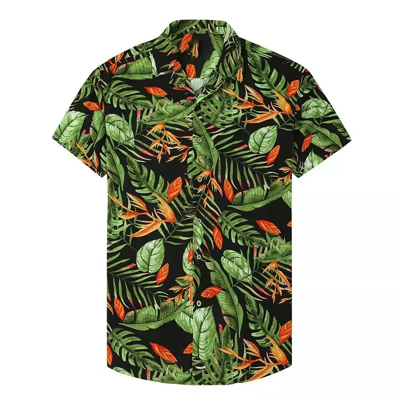 New Design Stylish Men Print Hawaiian Shirts