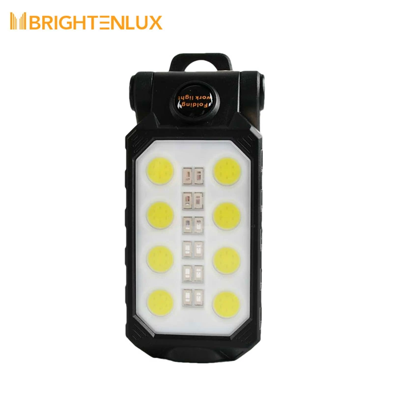 Brightenlux Flexible 4 Modes Waterproof Magnet USB Rechargeable T6 COB LED Work Light with Power Display and Stand