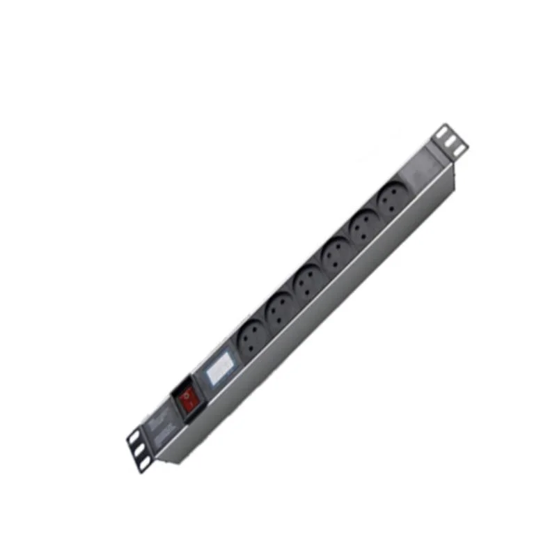 6 Ports Israel PDU with One Light Surge Protection for Vertical Horizontal Rack