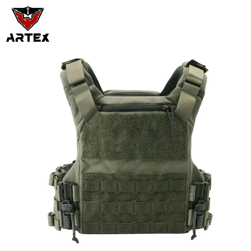 Fournisseur professionnel Laser Cut système Molle Camouflage vert veste tactique de transporteur de la plaque