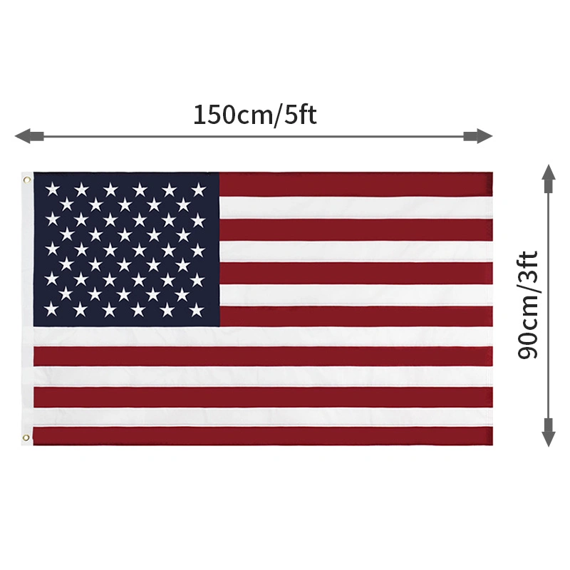 High-Quality 3*5FT Flags of All Countries Beach American Flags American Embroidery Flag USA Flags