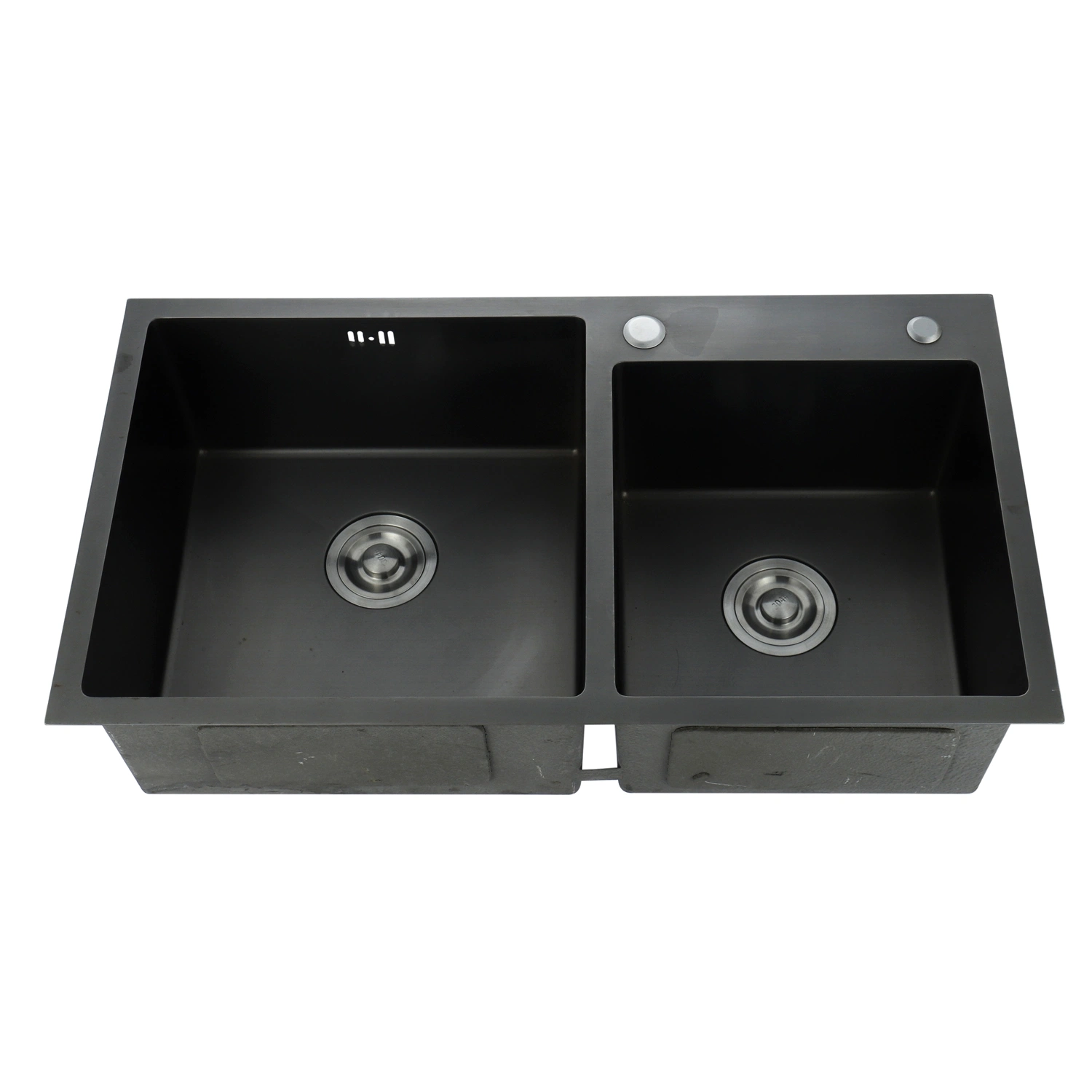 High quality/High cost performance  304/201 Nano Handmade Stainless Steel Kitchen Sink Double Bowl Corner Kitchen Sink