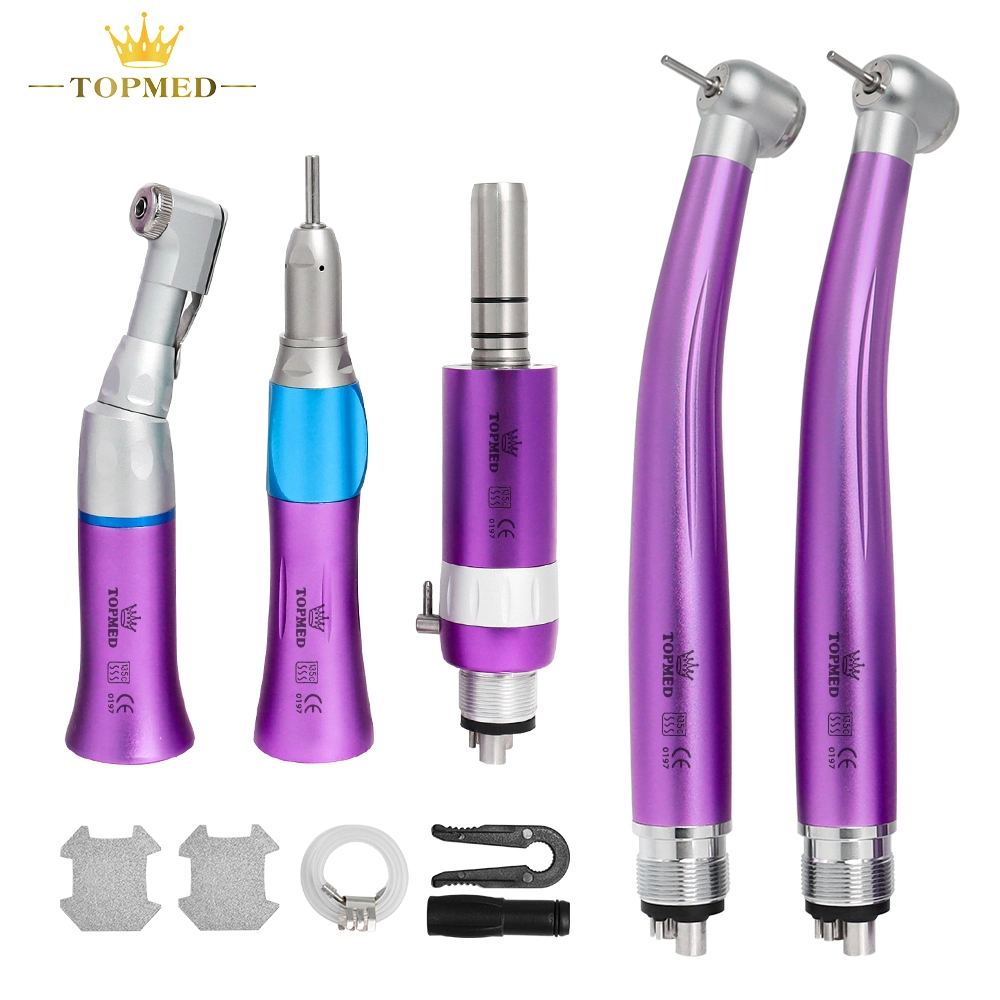 Air Turbine Contra Angle Push Button Teeth Drill Student Kits Dental Handpiece