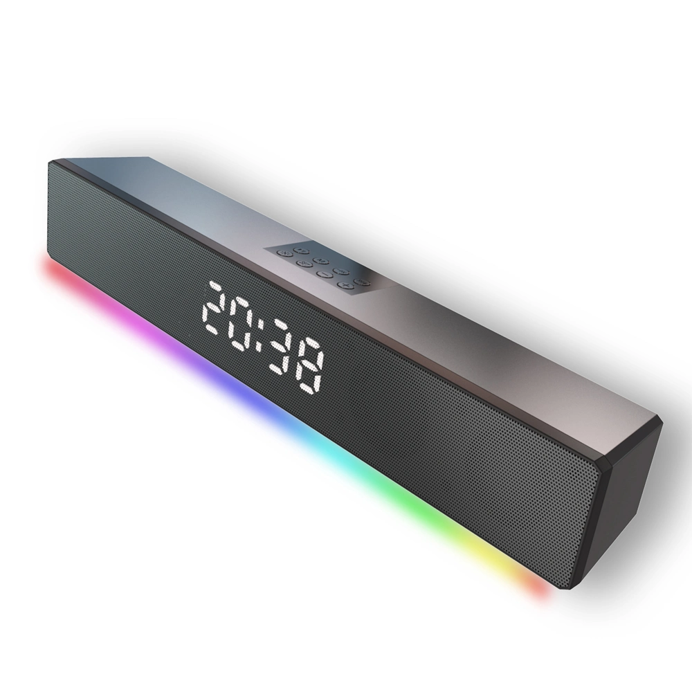 الموضة الجديدة RGB Lights مضخم صوت جهير صاخب مع الساعة الرقمية