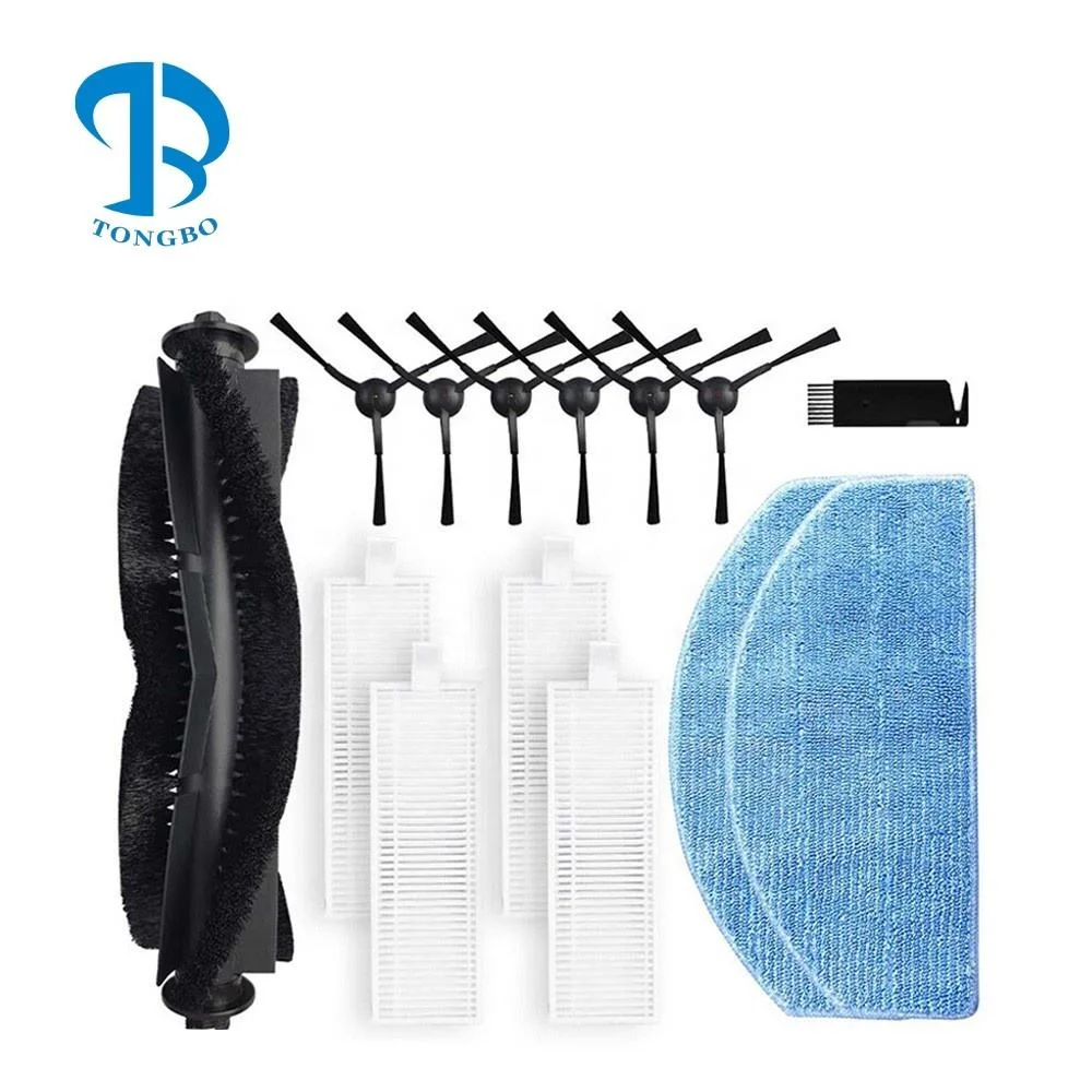 Escova principal de substituição lateral filtro HEPA almofada de esfregar para Peças do aspirador robot Tikom G8000 PRO/Honiture G20
