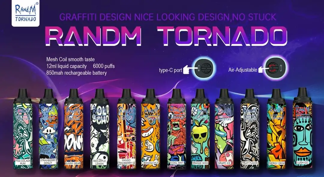 Disposable/Chargeable Vape R and M Randm Tornado 6000 Puffs