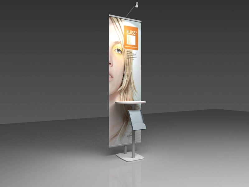 Exhibition Advertising Equipment Aluminum Poster Display with a 4 Brochure Holder