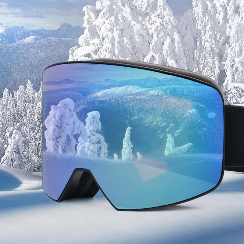 Wholesale Frameless Winter Sport Safety Glasses Anti Fog Skiing Goggle Skating Eyewear