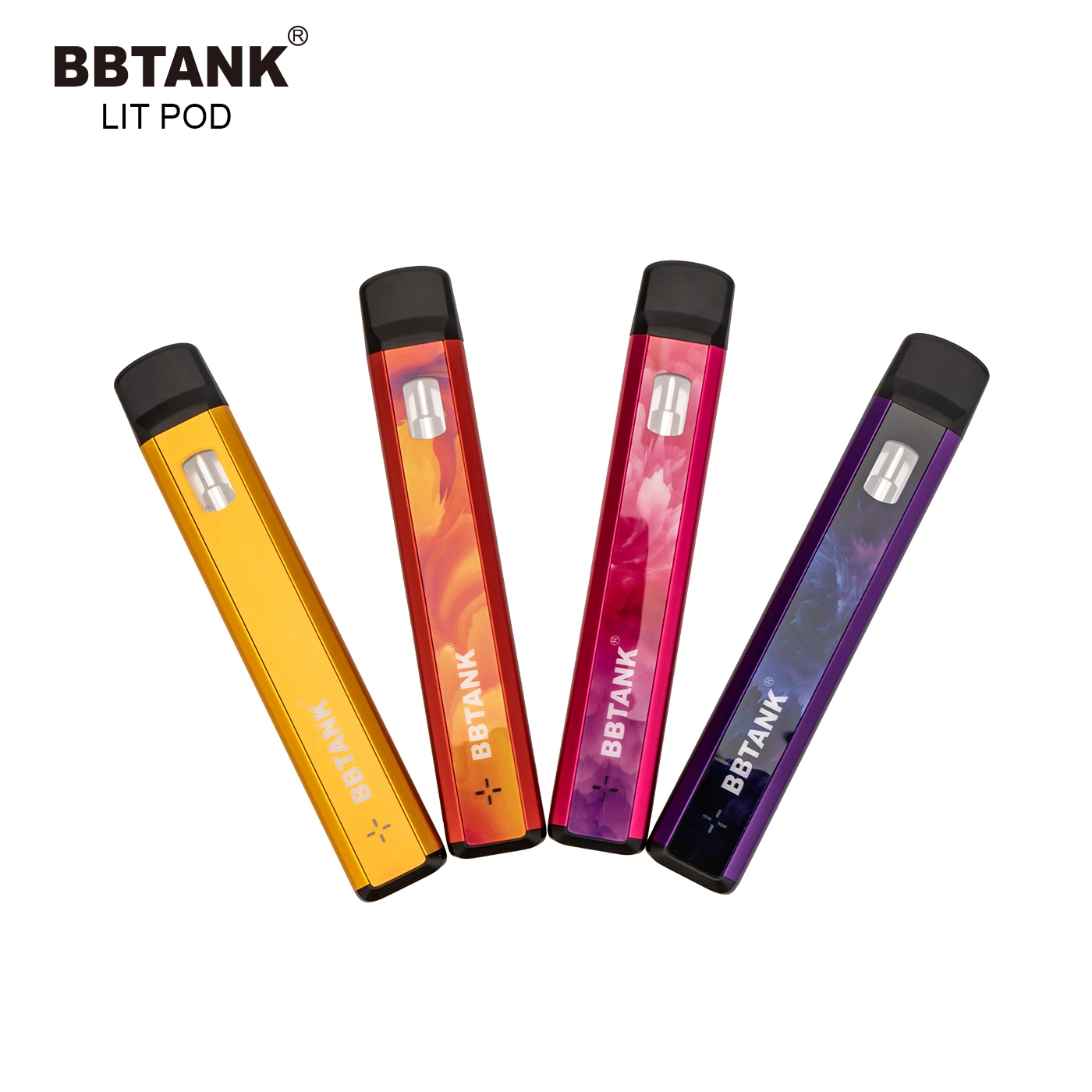 D8 Thick Oil 510 céramique bobine vaporiseur stylo 1,0 ml jetable V Pod personnalisé APE