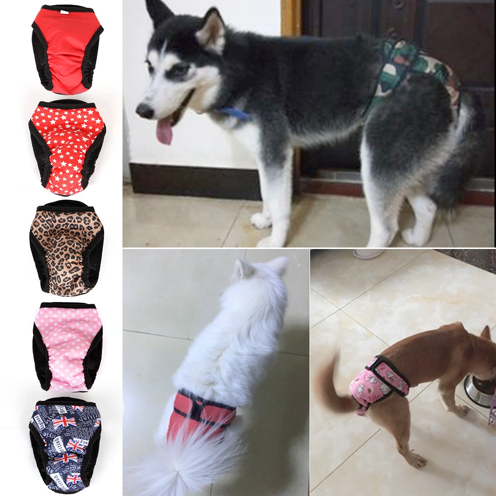 Female Reusable Dog Sanitary Pants Pet Physiological Pants Dog Washable Diaper