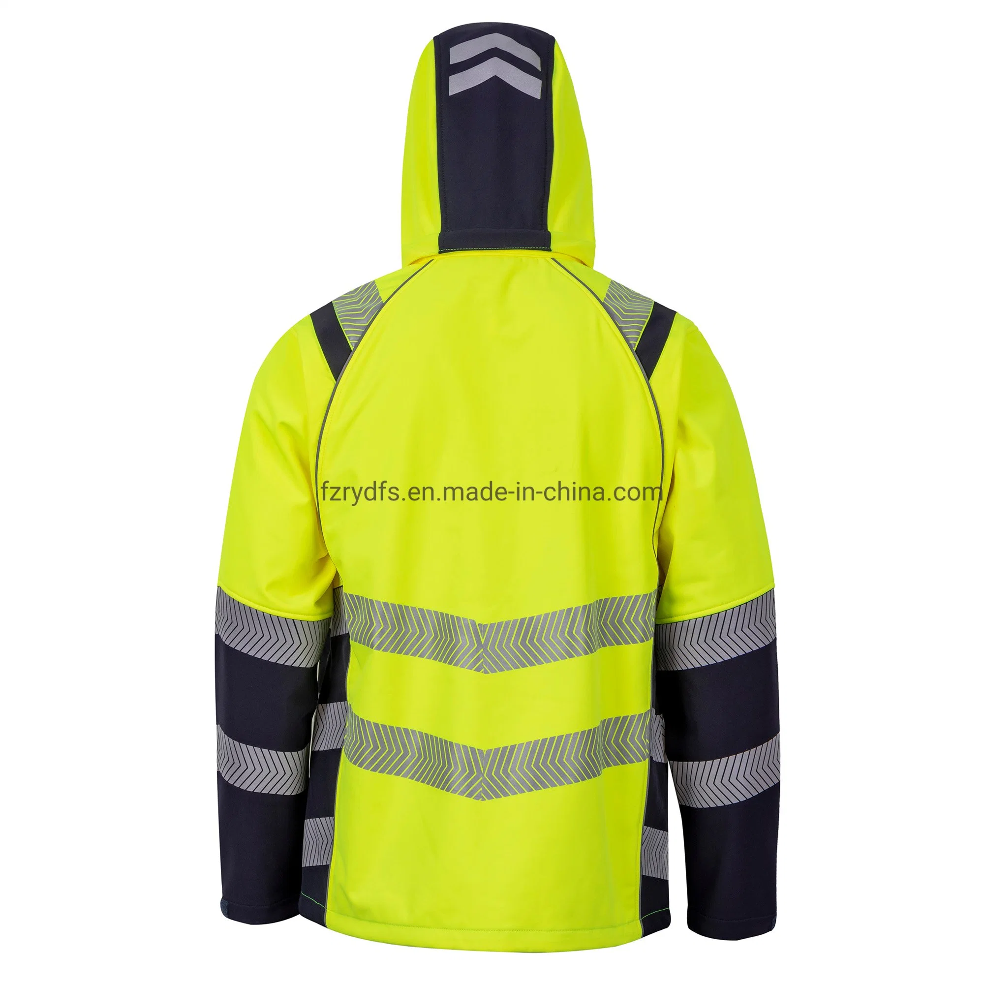 Hiviz Custom Logo Work Wear Uniform Softshell Industrial Men's Jacket