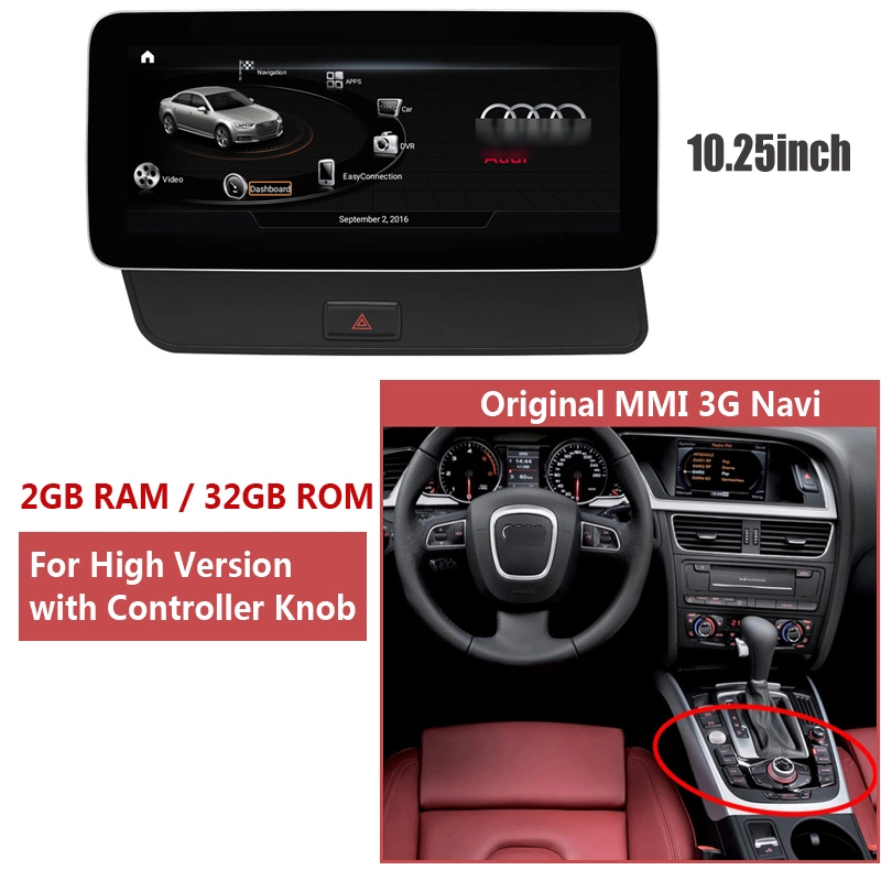 Silverstrong Android 10 System Car GPS Navi for Audi Q5 2013-2016 LHD 4G+64G RAM WiFi Google Bt Video Stereo Carplay DSP Touch Screen