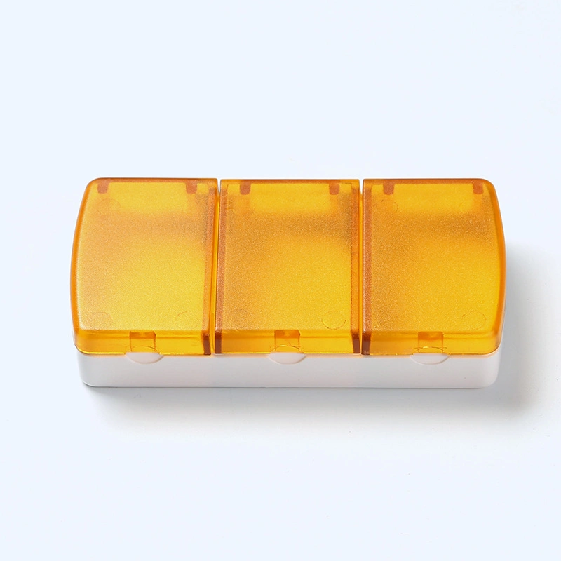 Mini 3-Cell Dispensing Box Portable Plastic Dispensing Box Transparent Dispensing Box