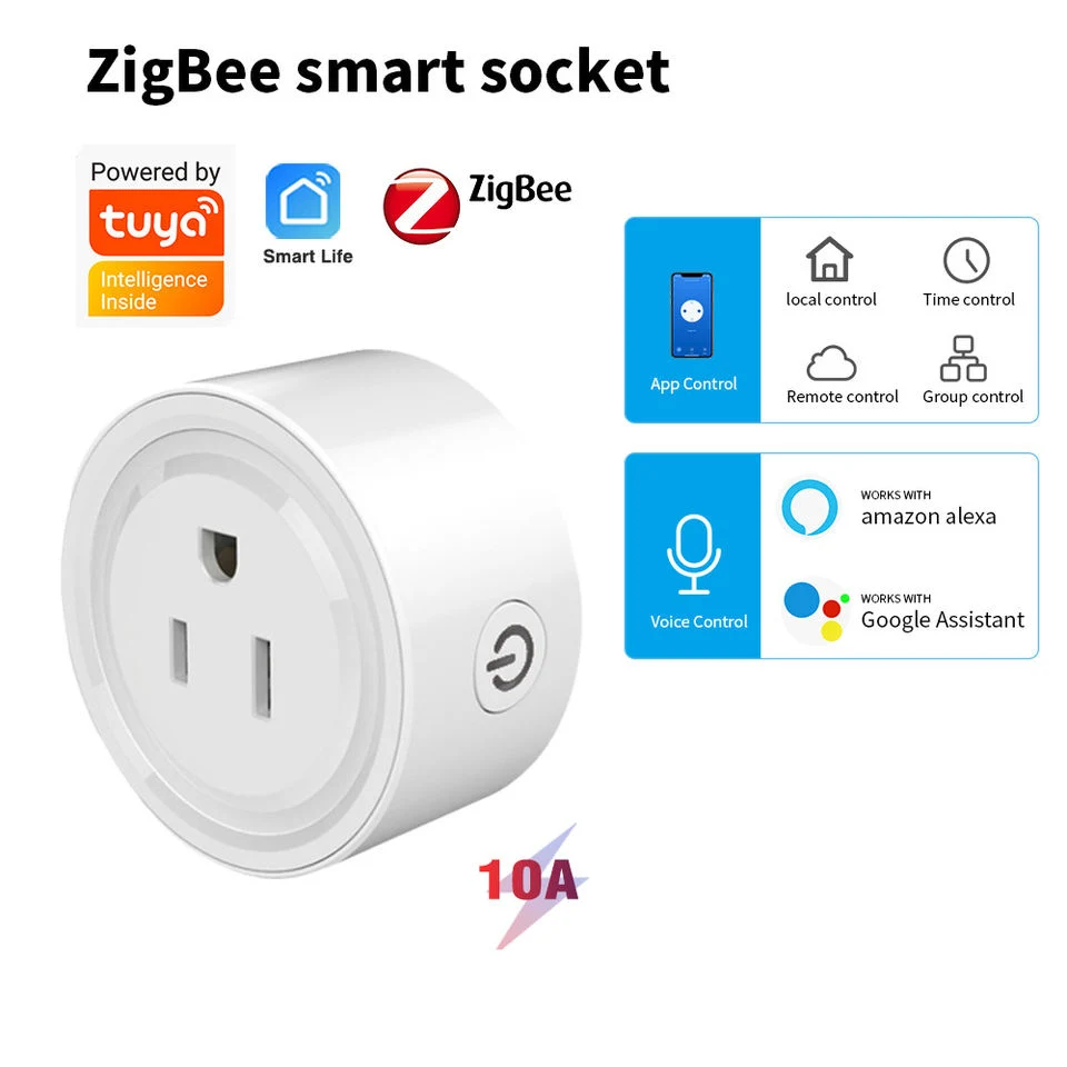 Alexa Voice Remote Control Energy Monitoring Socket CE Certificate RGB Colors Mini Smart Plug