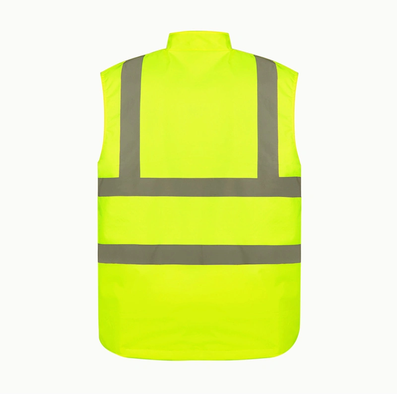 Custom Hi Vis Waterproof Composite Polar Fleece Men Vest Multi-Pocket Traffic Reflective Safety Vest