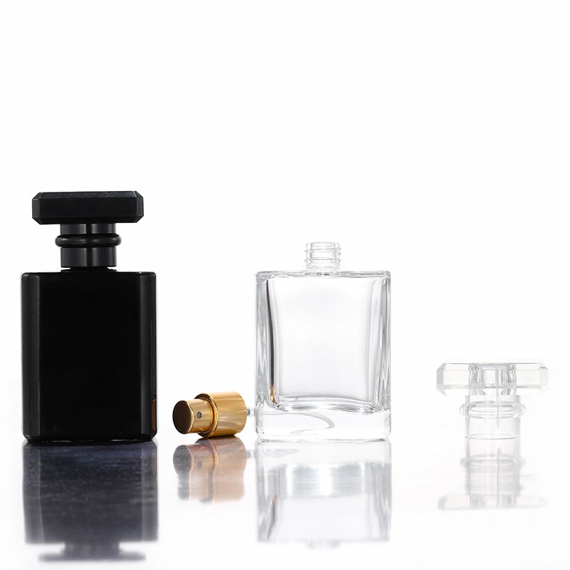 Frasco Perfume de vidro preto de 30 ml, 50 ml, 100 ml