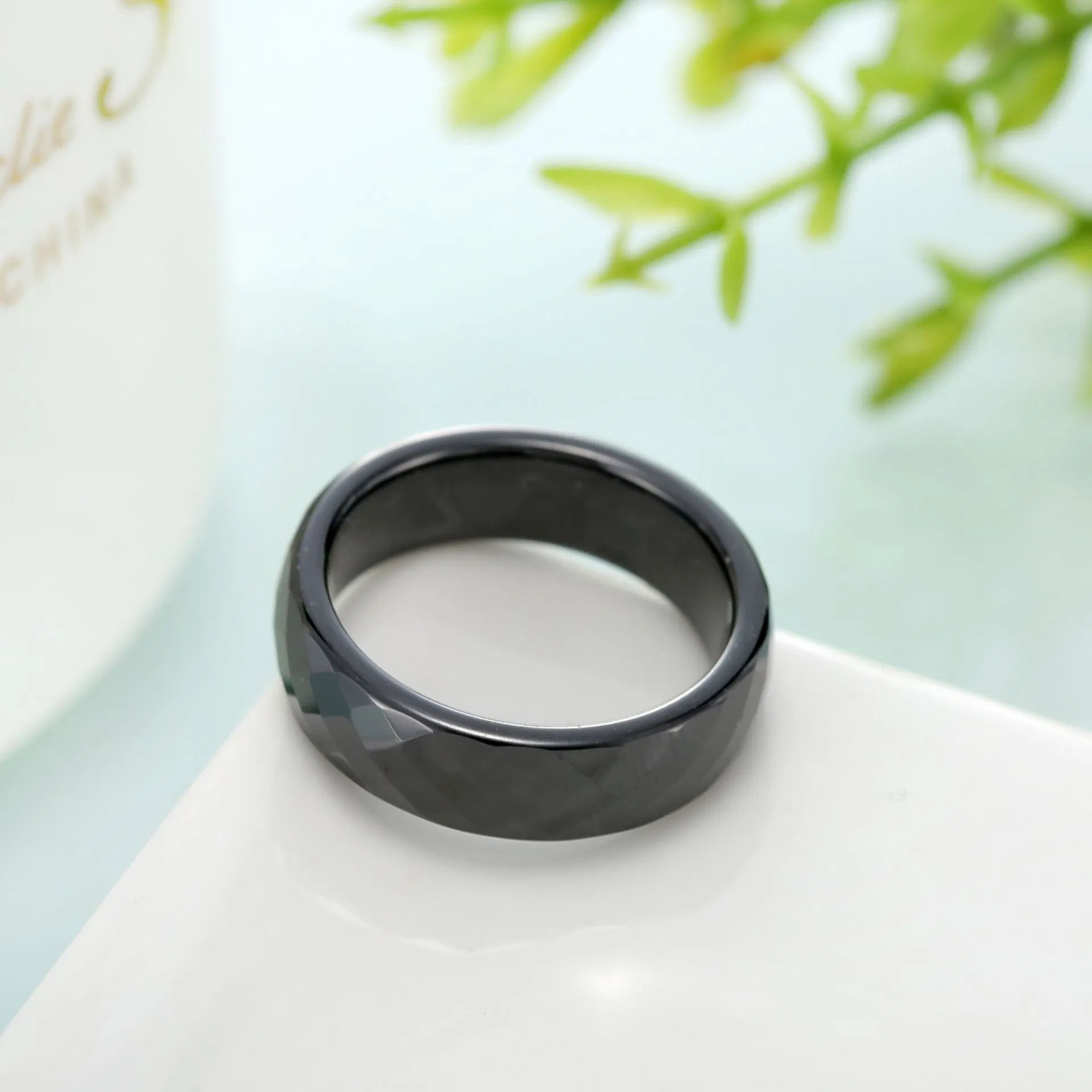 4mm 6mm 8mm Black Ceramic Wedding for Men Women Couple Band Ring