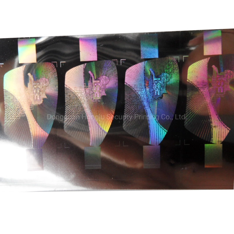 Custom Made Pet 3D Holographic Hot Stamping Transfer Anti-Counterfeiting Laser Foil Strip Label Sticker Hologram