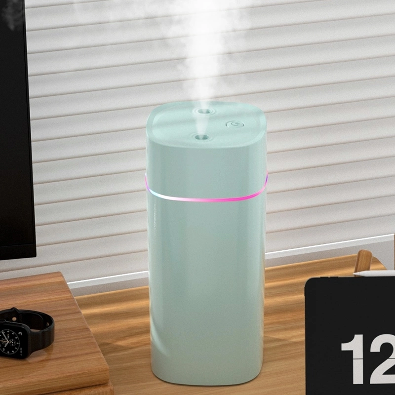 Humidificateur portable à double pulvérisation USB pour la maison, silencieux pour la chambre à coucher, le bureau, la voiture, monté petit humidificateur pour l'extérieur, humidificateur pour l'hôtel.