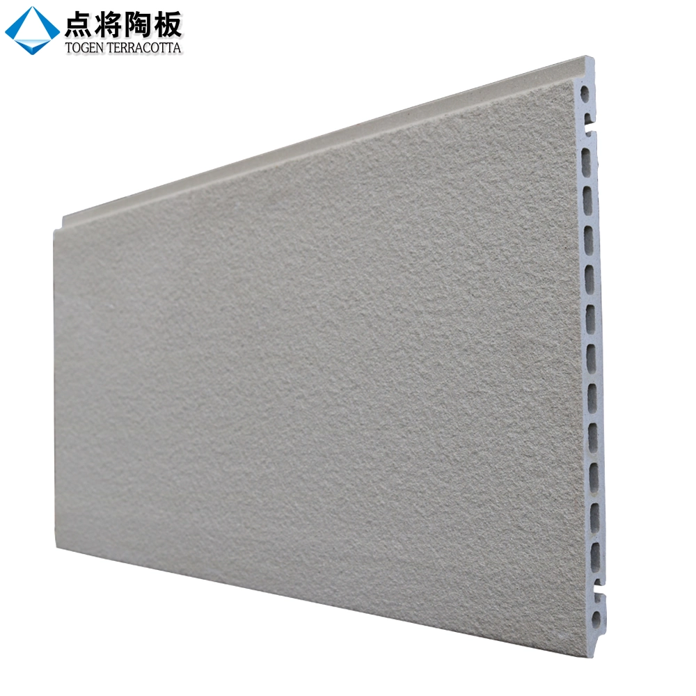 OEM Grey Natural Surface Terracotta Panel Ceramic Tile Panels for Exterior Wall