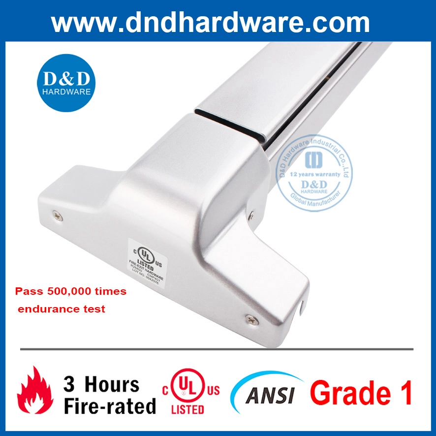 ANSI UL Listed Commercial Fire Rated Panic Lock Bar Hardware Lock Length Rod Push Bar Panic Door Lock Panic Exit Device