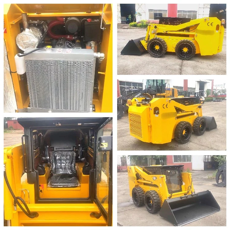 1T 1,5T 2t Farm Garden Diesel eléctrico pequeño de alta calidad cargadora compacta de la transmisión de rueda de la pala cargadora Mini Bucket 4