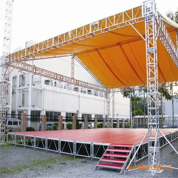 Outdoor Concert Event Plywood Mobile Portable Roof Top Used Aluminum Stage Truss