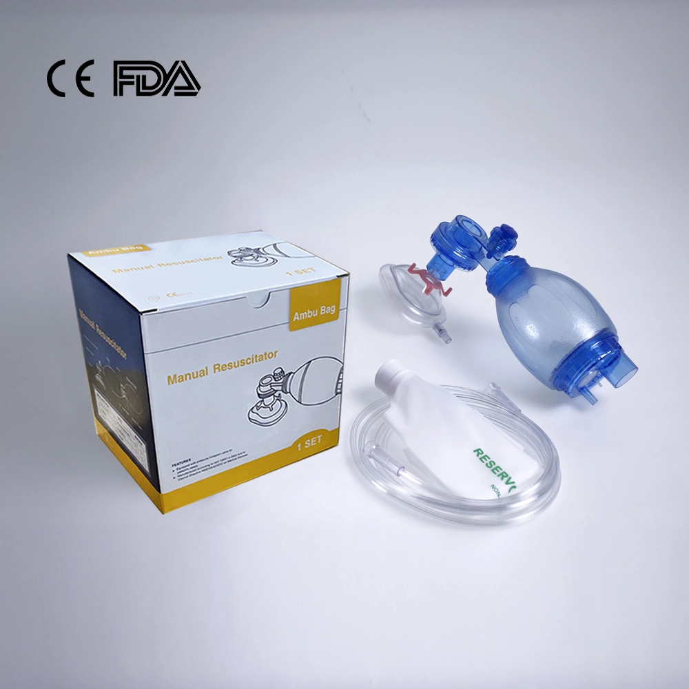 PVC к вентиляционному контуру Ambu сумку ручной комплект с бака мешок и кислородная маска для аварийного спасения размер для грудных детей