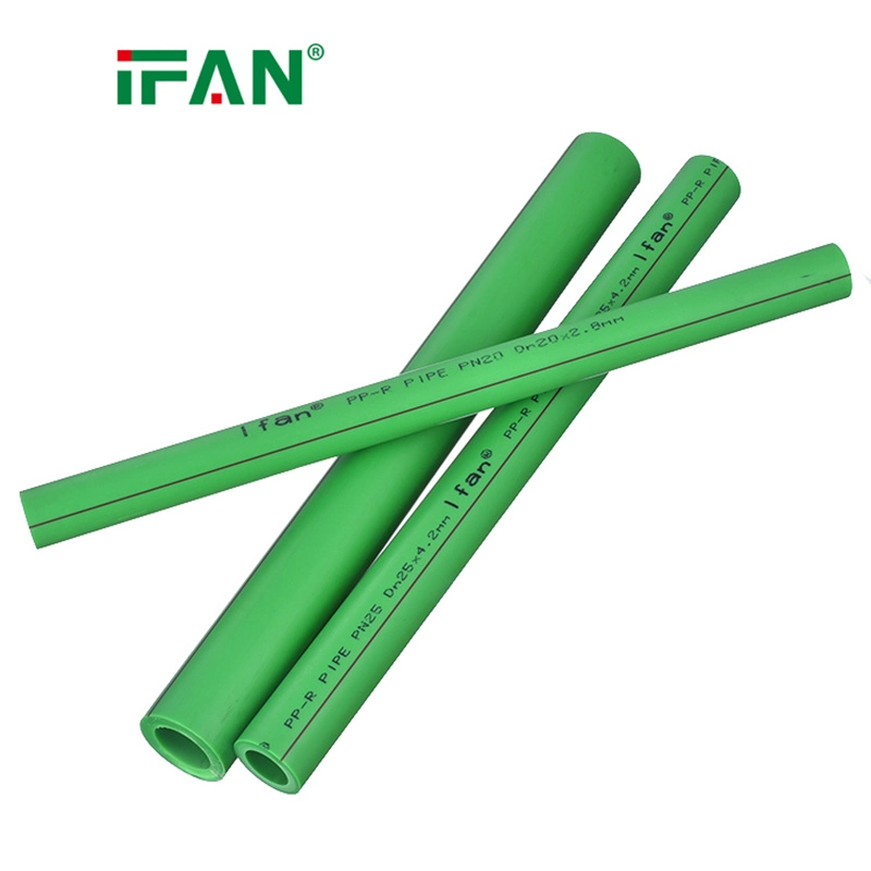 Ifan Customized Polypropylene Pipe 20-160mm Plastic Green Pn25 PPR Water Pipe