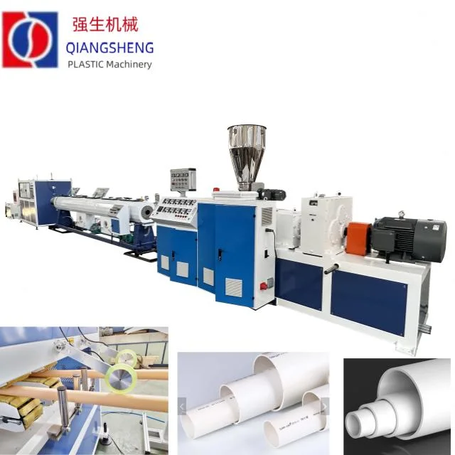 Double out/Cavity Water& Electric Conduit CPVC/UPVC/PVC Pipe/Tube (extruder, cutting winding, belling) Extrusion/Extruding Making Machine Production Line