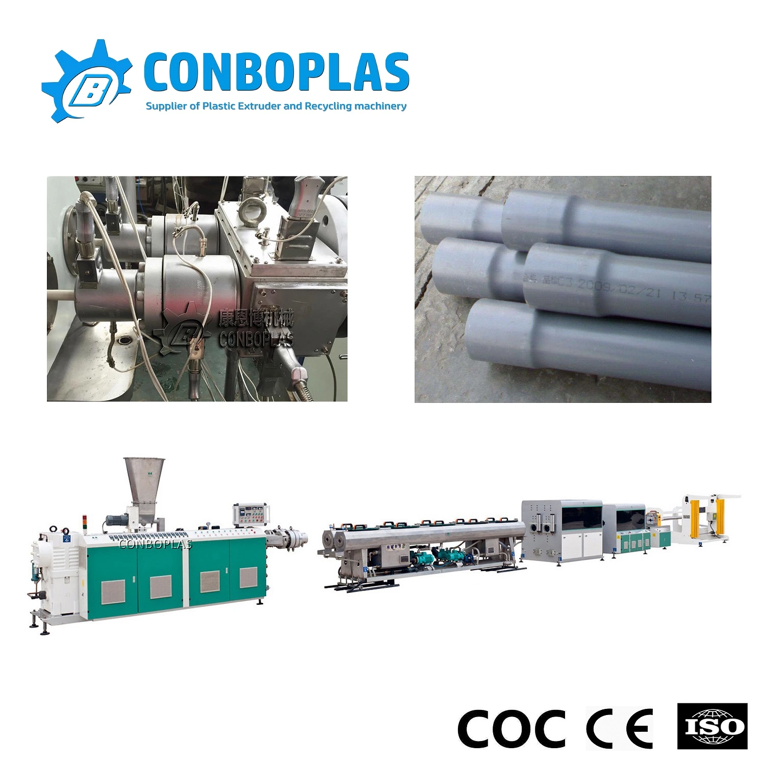 Plastic Electrical Conduit Water PVC Dual Pipe out Extrusion Production Line