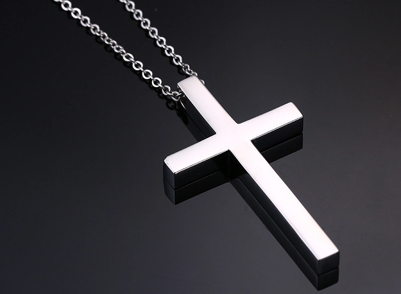 Crucifix Necklace Stainless Steel Cross Pendant Korean Jewelry Titanium Steel Jewelry