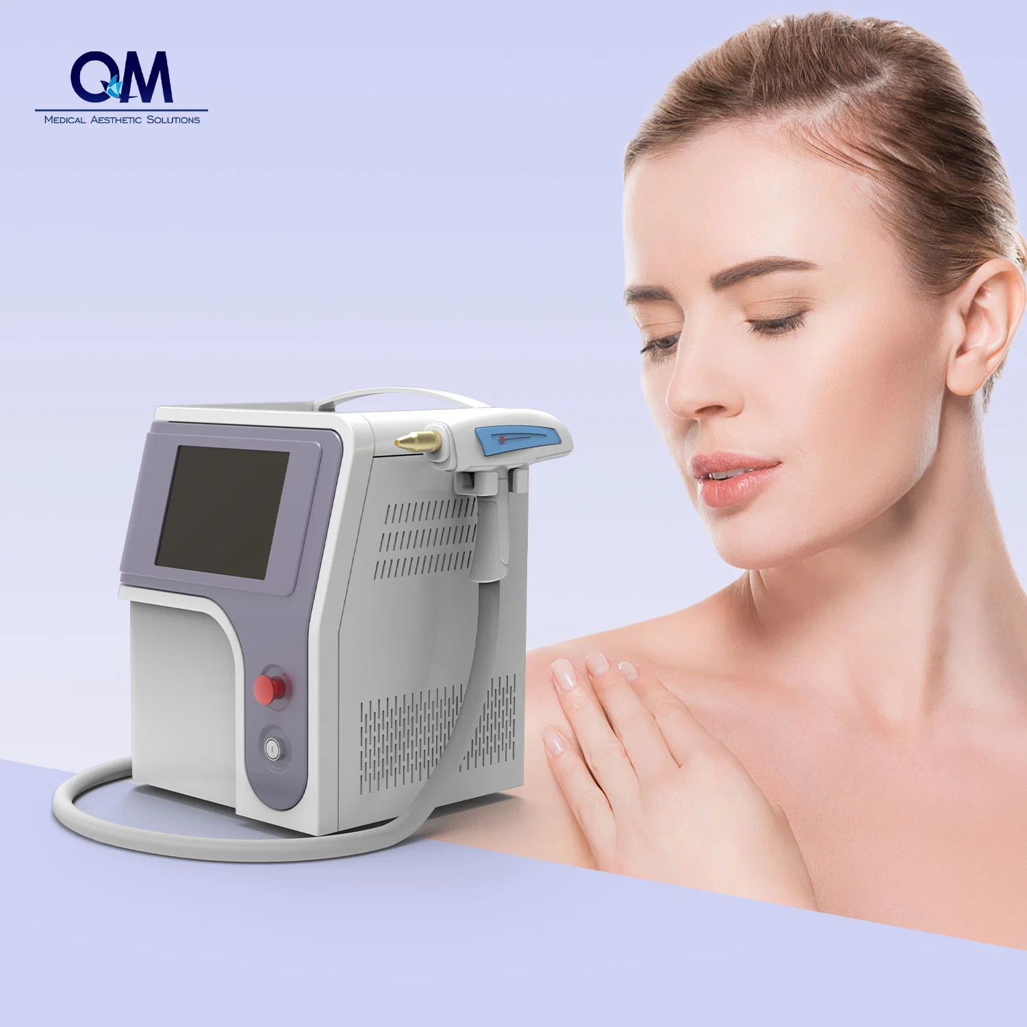 Machine de détatouage au laser portable Q-Switch ND: YAG pour l'élimination des pigments et le peeling au carbone.