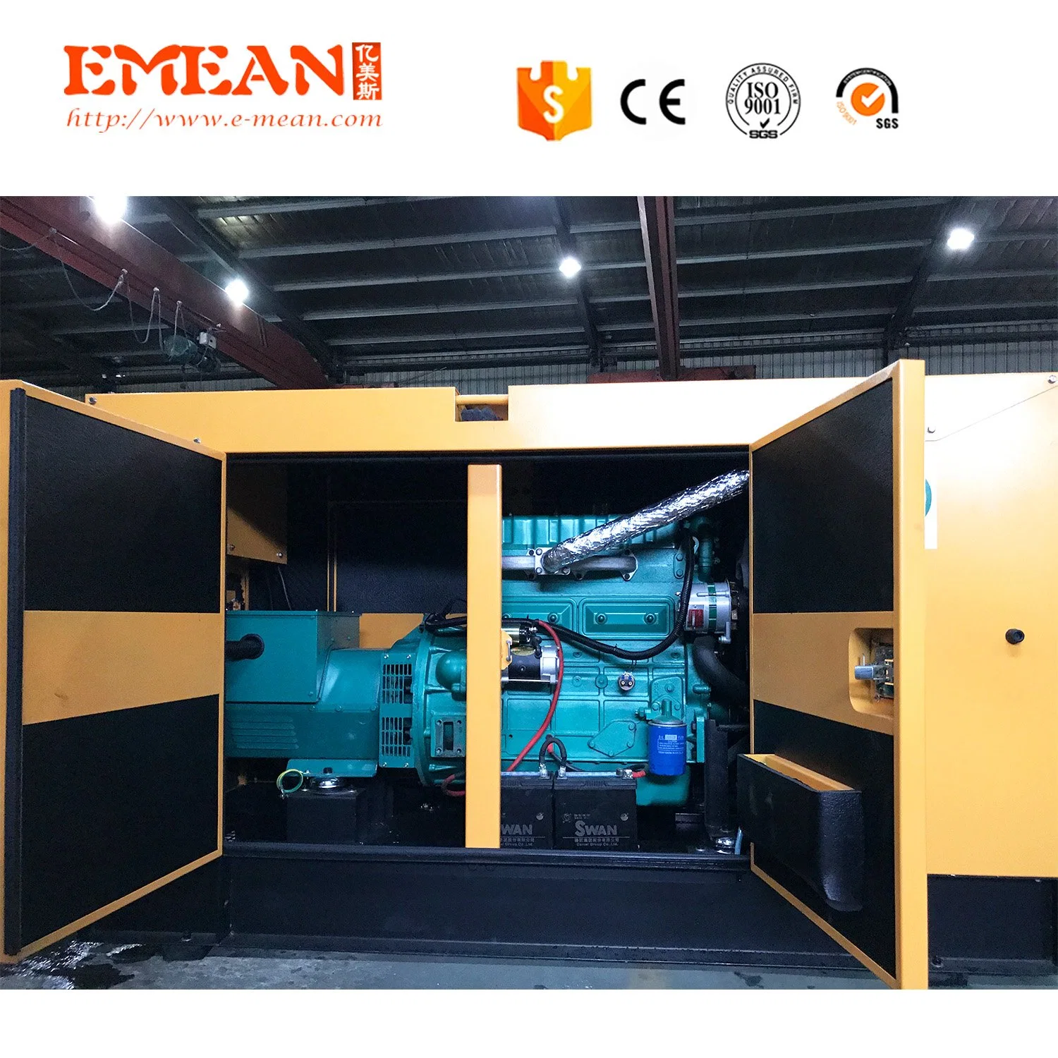 Reliable 1/3phase Soundproof Diesel Generator Electric Power 50kw