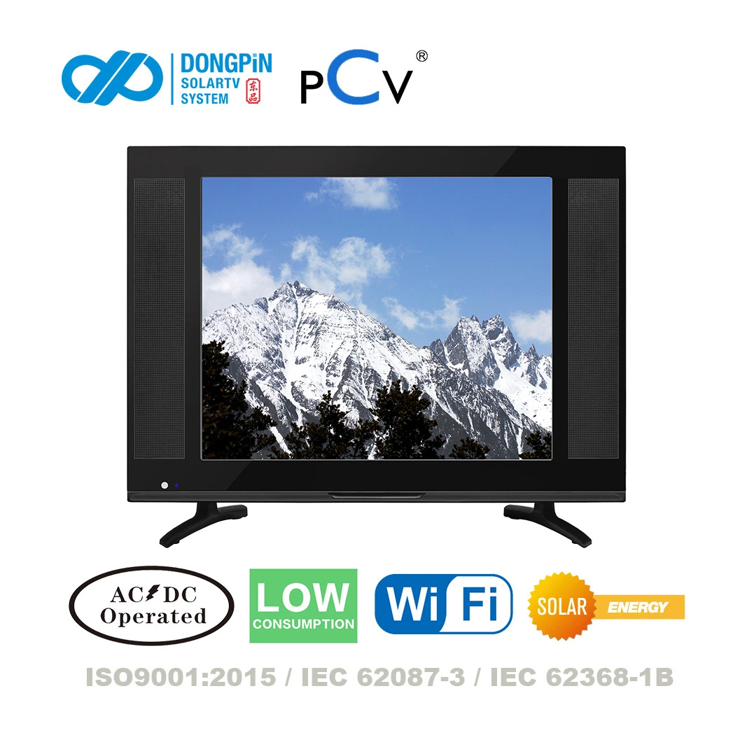 Fábrica de la PCV Comercio al por mayor de 15" 17" 19" AC DC TV Home Uso Solar TV habitación TV HD TV LCD retroiluminación por LED TV TDT Televisión