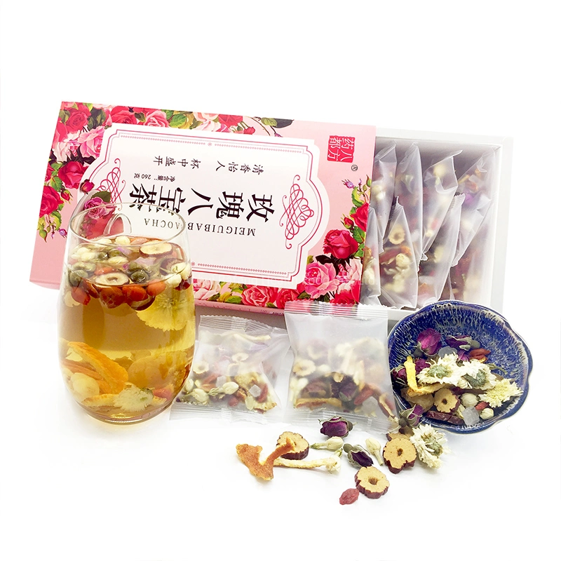 Commerce de gros a augmenté de Fleur de thé au jasmin sec de la peau pour la femme de soins de santé