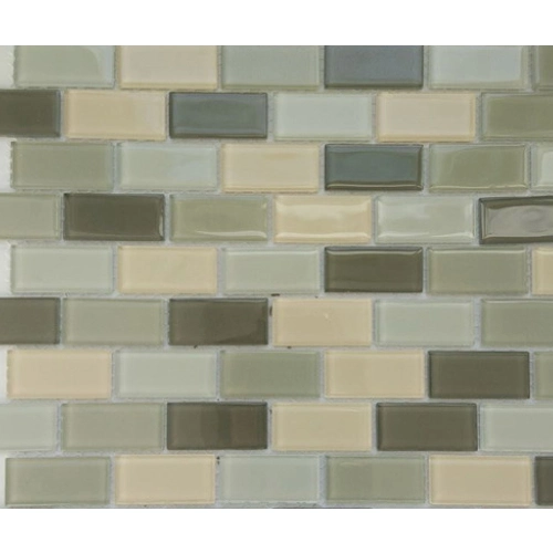 Cracked Iridescent Crystal Glass Mosaic Tiles