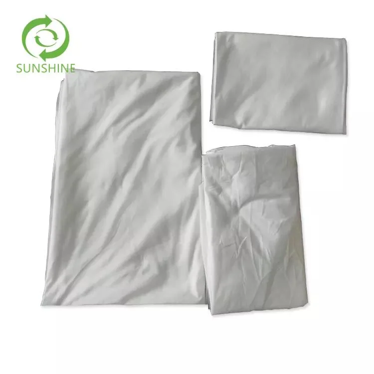 Hot Selling Disposable Spunlace Nonwoven Bedding Set Spunlace Bed Sheet Quilt Cover Pillowcase Hotel Bedding Nonwoven Fabric