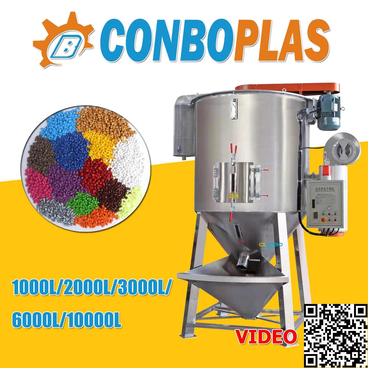 ¿Cuánto precio de 500 kg 1000kg 2000kg 3000kg 5000kg mezcla Mezclador de elevación vertical de secado de la máquina para plástico HDPE LDPE LLDPE PE PP PPR gránulos de pellets de ABS