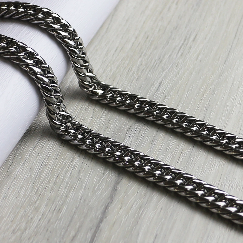 Men's Wheat Link Necklace Chain, Metal Chain with High Polished