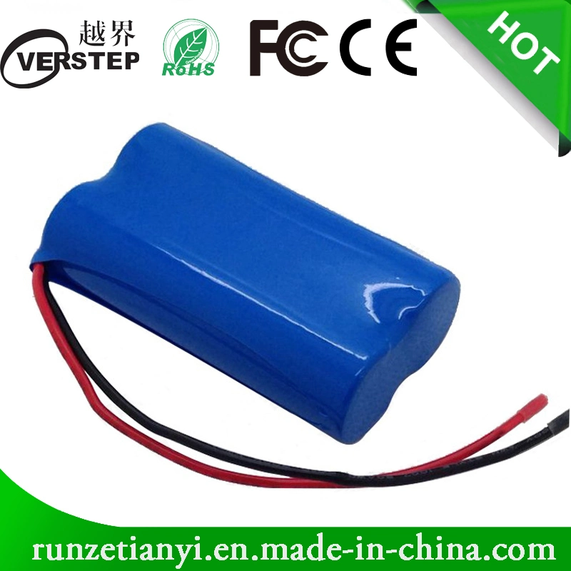 18650 Li-ion/Lithium Ion Battery Pack 2200mAh 7.4V for LED Light