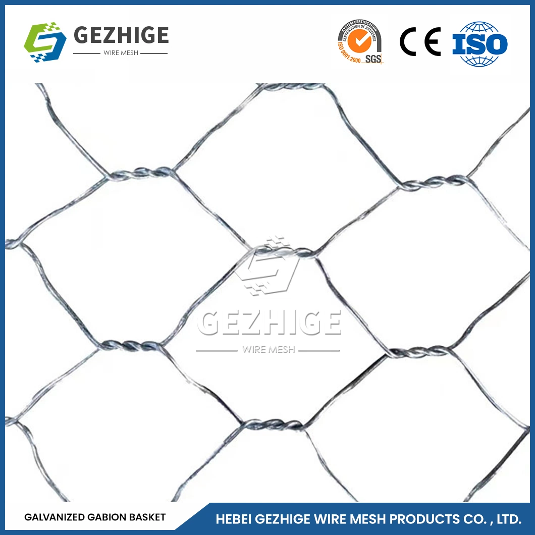 Gezhige 100X150 mm Landscaping Rock Cages 2.0-4.0mm Wire Thickness PVC Gabion Mesh Galvanized Gabion China 2.0*0.5*0.5m Hot Dipped Galvanized Gabion Basket