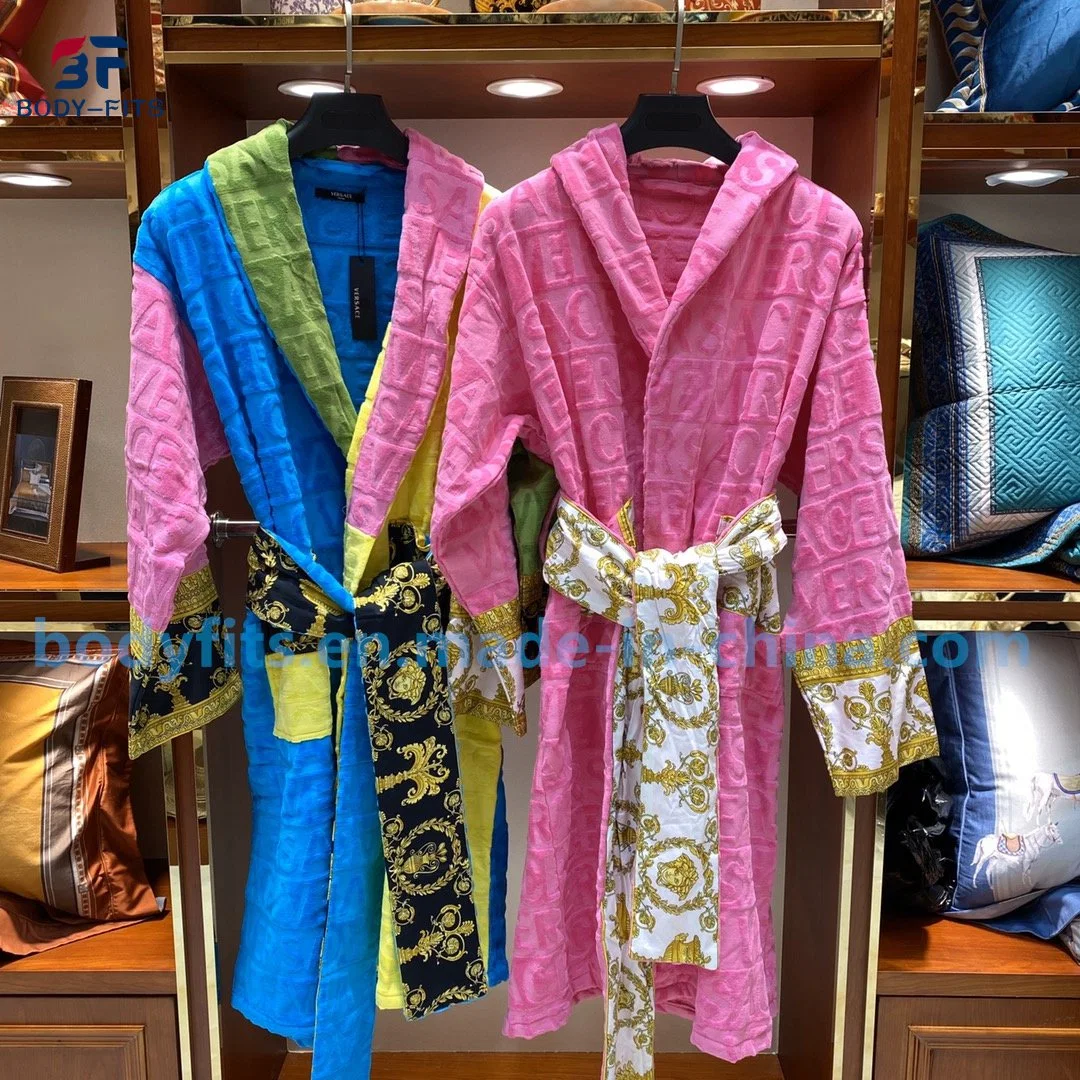 2023 Women's Cotton Robe Nightdress Coral Fleece Robe Bathrobe Set Christmas Custom Coral Fleece Bathrobes