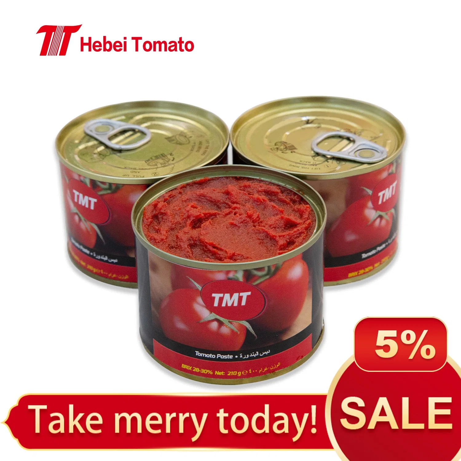 OEM Brand Factroy Made 28-30% Brix Fresh Canned Tomato Paste