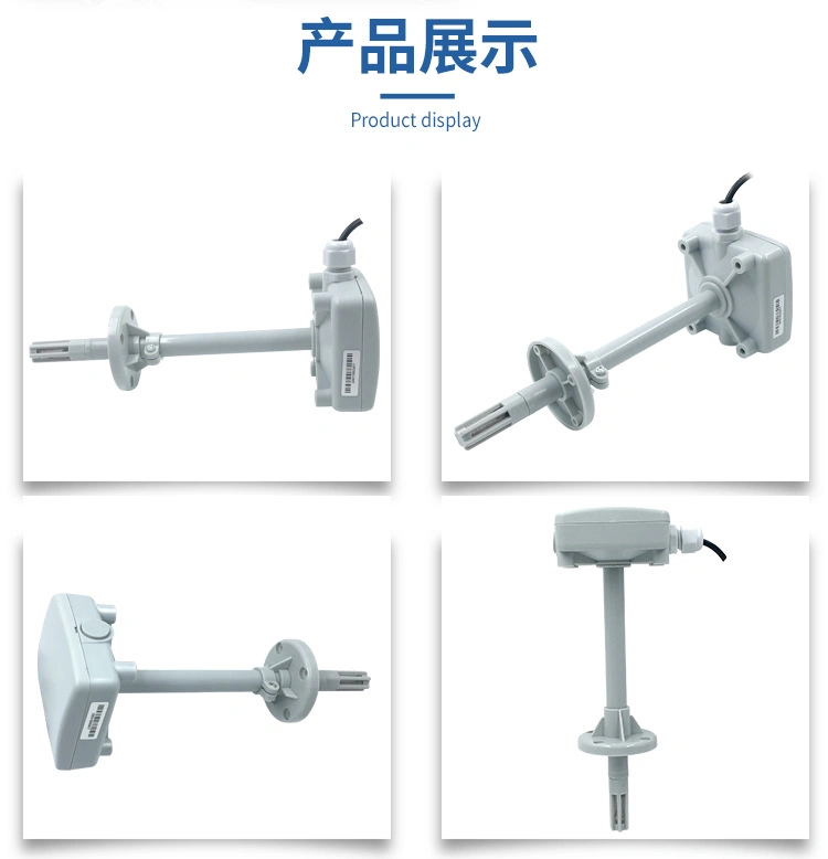 4-20mA Duct Pipe Insertion Air Temperature and Humidity Sensor HVAC