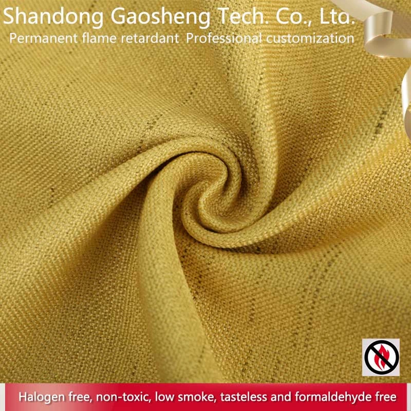 Promotional Various Durable Using Inherently Flame Retardant Linen-Like Blackout Curtain Fabric